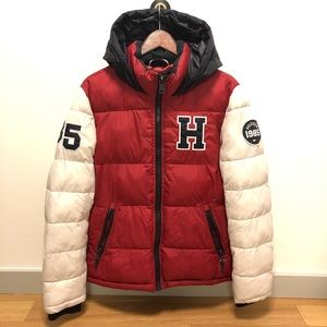 Tommy Hilfiger Men’s Varsity Hooded Puffer Jacket